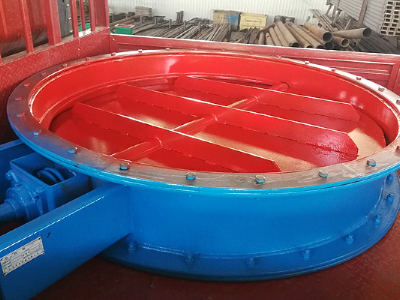 圓形擋板門（直徑170cm）已完工，裝車待發貨中